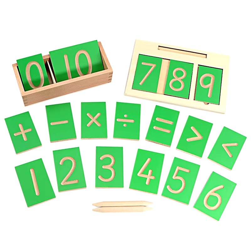 Montessori Writing Board with Pen Toys English Lowercase Letters Digitals 0-10 Numerical Computation Pen Training for Children