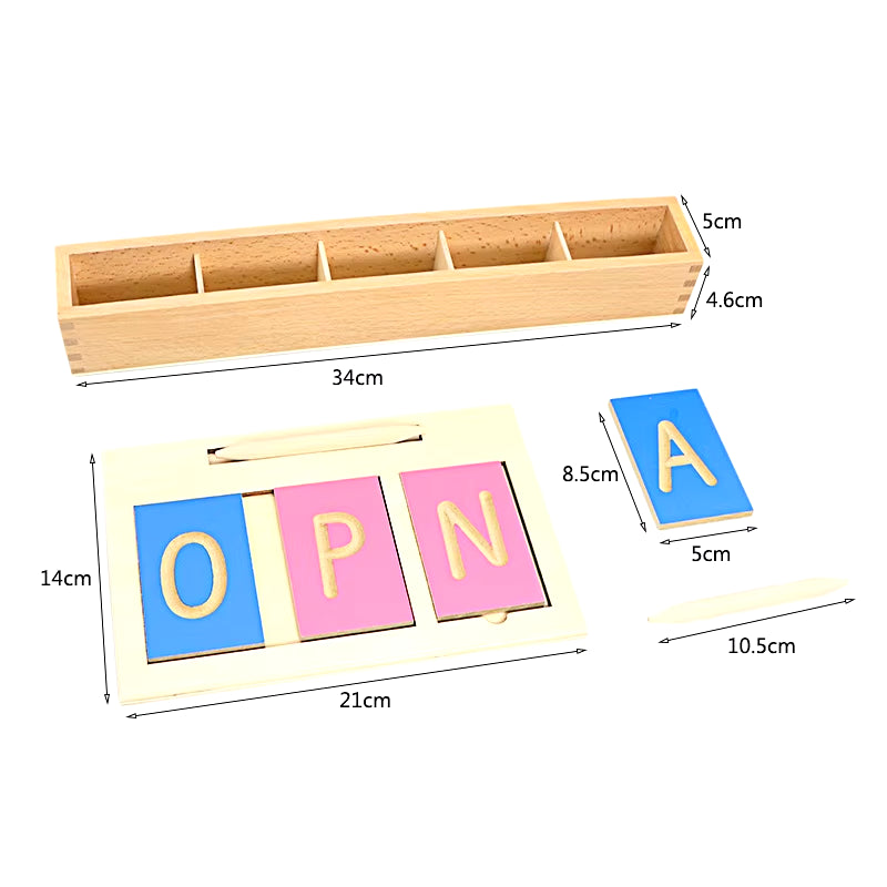 Montessori Writing Board with Pen Toys English Lowercase Letters Digitals 0-10 Numerical Computation Pen Training for Children