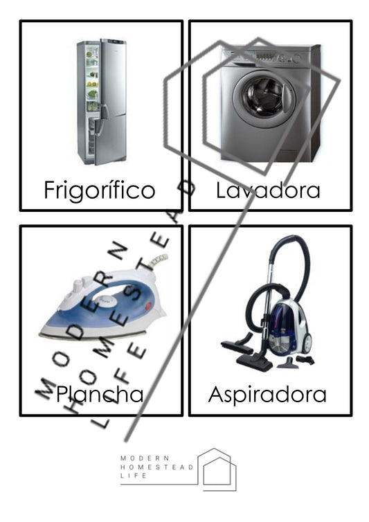 Appliances Matching Cards (in Spanish) - Digital Download