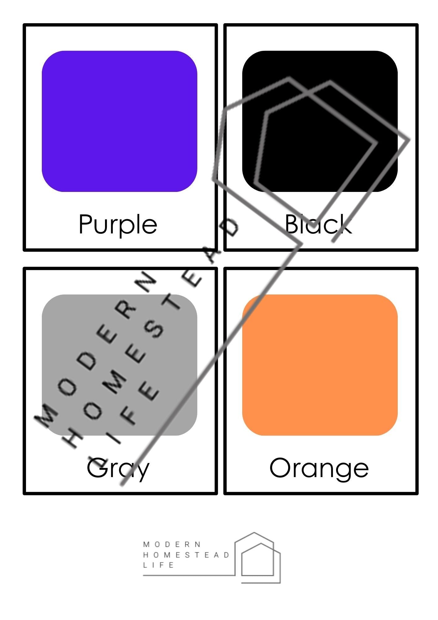 Color Matching Cards - Digital Download