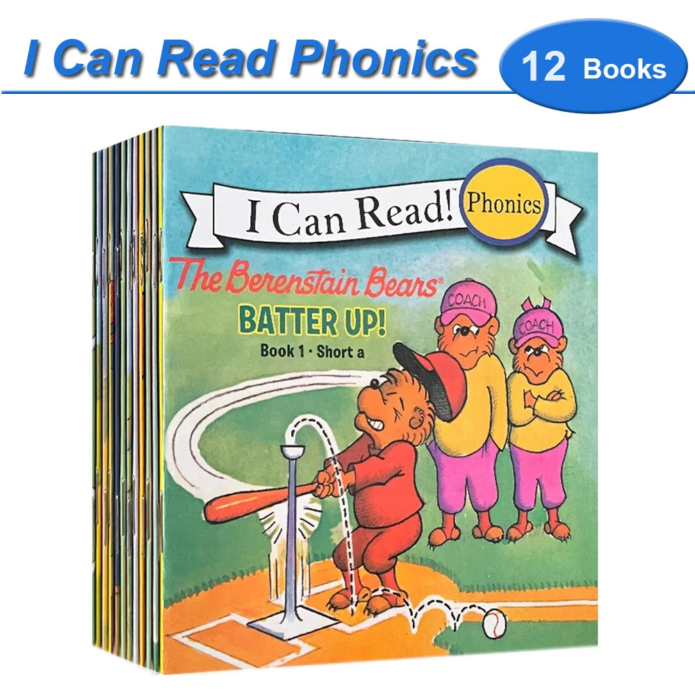 I Can Read Phonics 12 Books/Set My Very First Picture Books English Story Pocket Book for Children Kids Baby Montessori Reading