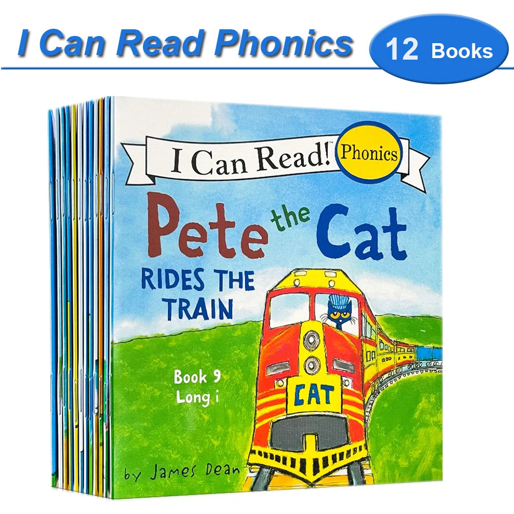 I Can Read Phonics 12 Books/Set My Very First Picture Books English Story Pocket Book for Children Kids Baby Montessori Reading