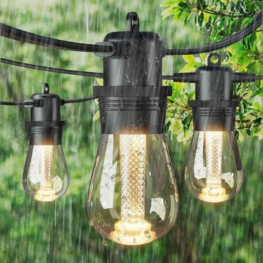 Outdoor Lights Strings 100Ft LED, Vintage Bulb Design Ambient LED Lamp, Waterproof LED Light String, Outdoor Lights for Garden, for Backyard, Deck,Yard, Patio Decor, Lights for Bedroom 100Ft Lights Shatterproof Lights