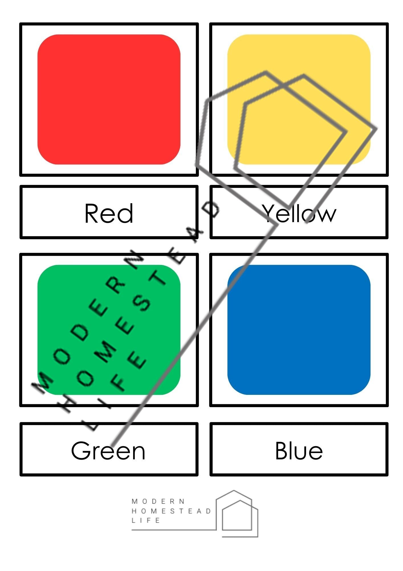 Color Matching Cards - Digital Download