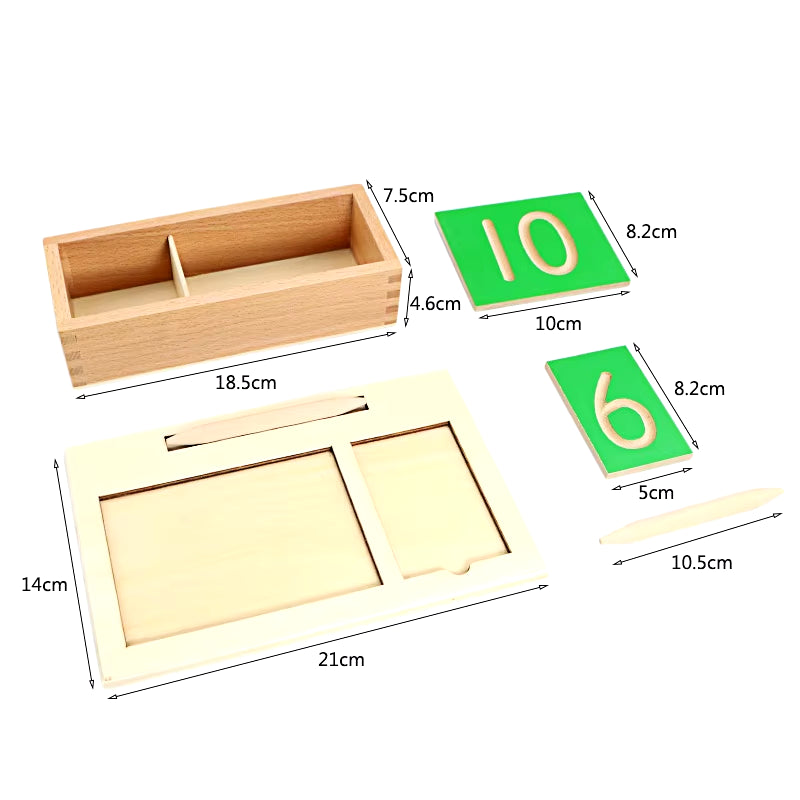 Montessori Writing Board with Pen Toys English Lowercase Letters Digitals 0-10 Numerical Computation Pen Training for Children