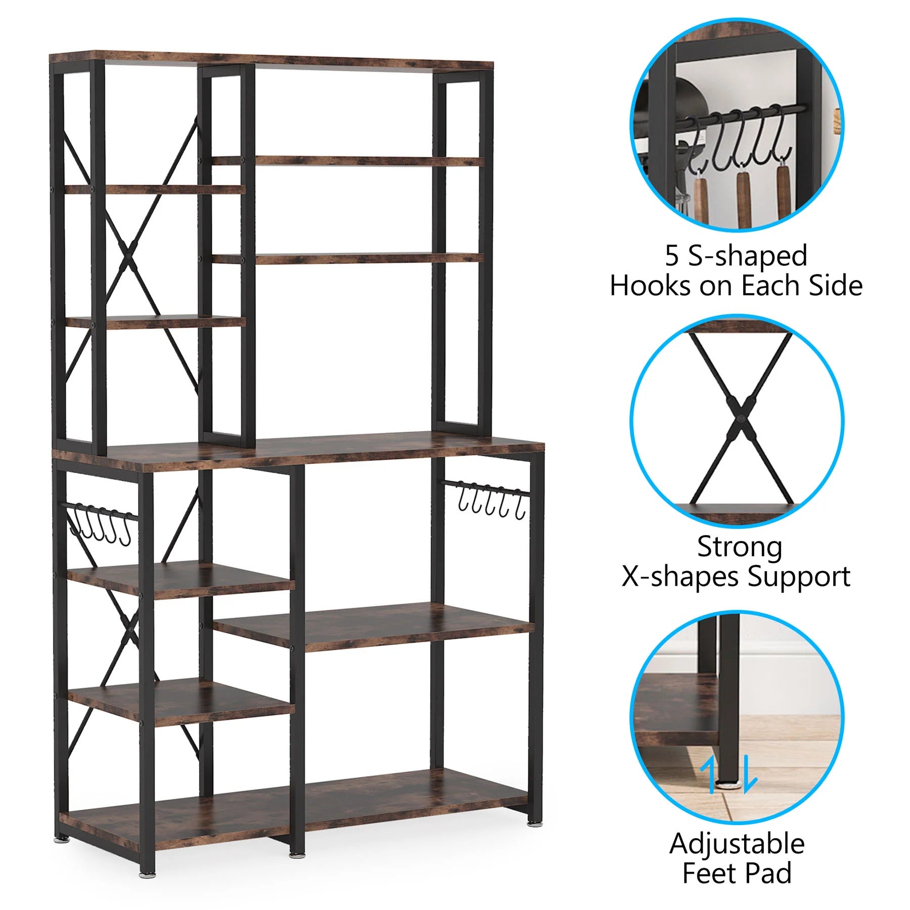 Kitchen Baker'S Rack, 10-Tier Kitchen Utility Storage Shelf