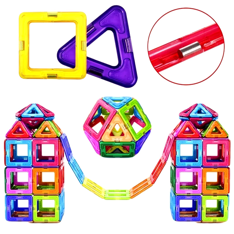 Big Size Magnetic Constructor Magnet Building Blocks 30-200PCS Magnetic Designer Construction Set Educational Toys for Kids