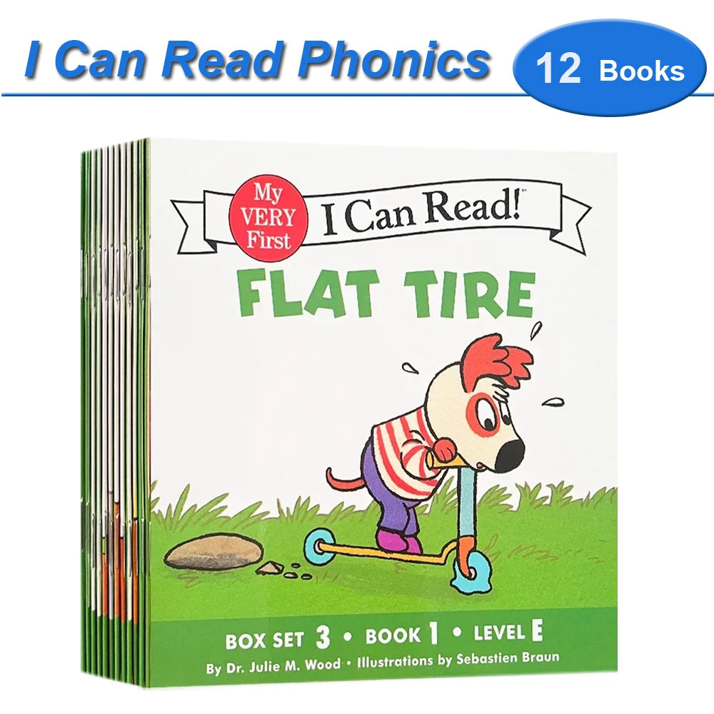 I Can Read Phonics 12 Books/Set My Very First Picture Books English Story Pocket Book for Children Kids Baby Montessori Reading