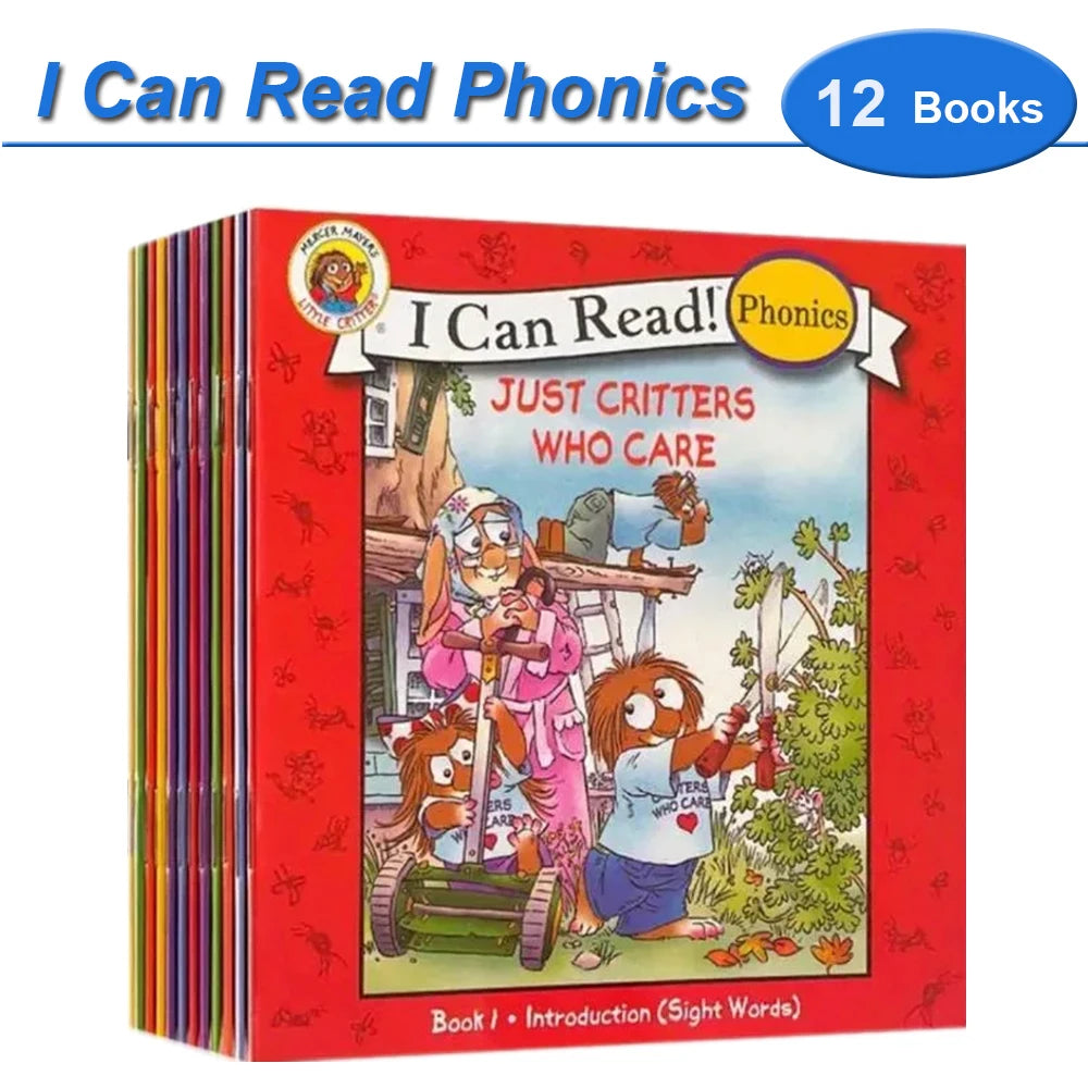 I Can Read Phonics 12 Books/Set My Very First Picture Books English Story Pocket Book for Children Kids Baby Montessori Reading