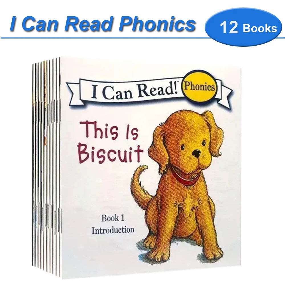 I Can Read Phonics 12 Books/Set My Very First Picture Books English Story Pocket Book for Children Kids Baby Montessori Reading