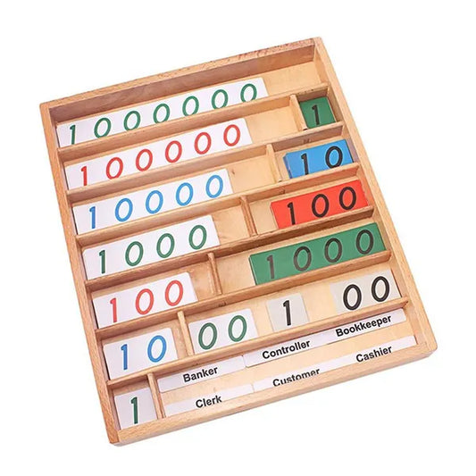 Montessori Teaching Aids Wooden Bank Games Children'S Early Education Puzzle Learning Toddler Math Toys