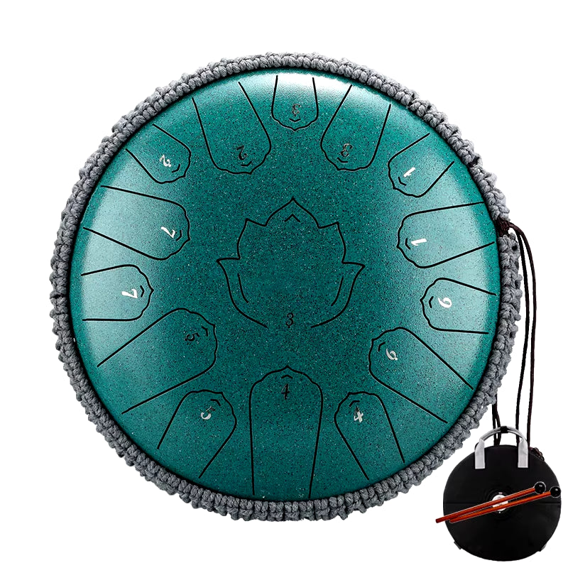 Glucophone Steel Tongue Drum 13 Inch 15 Notes C Ethereal 12 Inch 13 Notes Drum Handpan Percussion Musical Instrument